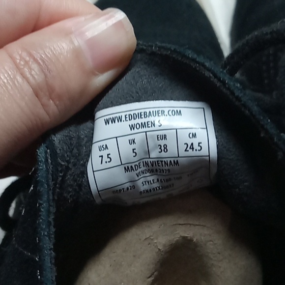 Eddie bauer black suede mocassin shoes - Picture 6 of 7